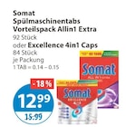 Spülmaschinentabs Vorteilspack Allin1 Extra im V-Markt Prospekt Spülmaschinentabs Vorteilspack Allin1 Extra von Somat im aktuellen V-Markt Prospekt für 12,99 €