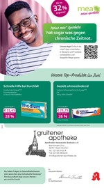 mea - meine apotheke Apotheken Prospekt der aktuellen Woche mit 4 Seiten, gültig von 01.06.2026 bis 30.06.2026, in Haan und Umgebung Aktueller mea - meine apotheke Apotheken Prospekt in Haan und Umgebung, "Unsere Juni-Angebote" mit 4 Seiten, 01.06.2026 - 30.06.2026