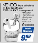 True Wireless In-Ear Kopfhörer TWS 24 EXT transparent Angebote von KENDO bei expert Fellbach für 9,99 €