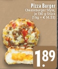 Aktuelles Pizza Burger Cheeseburger Style Angebot bei E center in Duisburg ab 1,89 €
