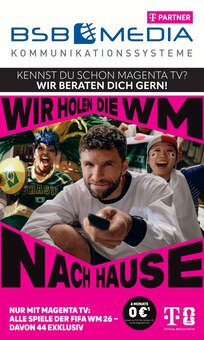 BSB mobilfunk Prospekt WIR HOLEN DIE WM NACH HAUSE mit 8 Seiten