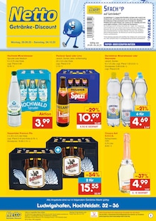 Gerolsteiner im Netto Marken-Discount Prospekt "DER ORT, AN DEM DU IMMER AUSGEZEICHNETE PREISE FINDEST." mit 2 Seiten (Ludwigshafen (Rhein))