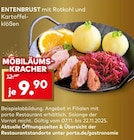 Entenbrust mit Rotkohl und Kartoffelklößen im porta Möbel Prospekt Entenbrust mit Rotkohl und Kartoffelklößen von im aktuellen porta Möbel Prospekt für 9,90 €