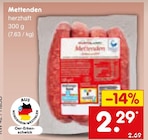 Aktuelle Hackfleisch Angebote bei Netto Marken-Discount in Wuppertal Aktuelles Mettenden Angebot bei Netto Marken-Discount in Wuppertal ab 2,29 €