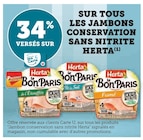 34% versés sur ma carte u sur tous les jambons conservation sans nitrite herta à Super U dans Crottet