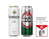 Aktuelle Krombacher Angebote bei Marktkauf in Böblingen Aktuelles Krombacher Pils oder Beck's Pils Angebot bei Marktkauf in Böblingen ab 0,79 €