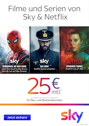 Sky Prospekt für Roth mit 3 Seiten Sky Prospekt für Roth: "Filme und Serien von Sky & Netflix", 3 Seiten, 03.05.2022 - 31.05.2022
