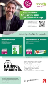 Aktueller mea - meine apotheke Prospekt "Unsere November-Angebote" Seite 1 von 4 Seiten für Wilkau-Haßlau