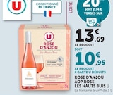 Promo Rosé d'anjou AOP rose les hauts buis à 10,95 € dans le catalogue Hyper U à Avallon