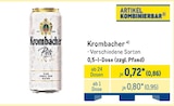 Pils Angebote von Krombacher bei METRO Aschaffenburg für 0,86 €