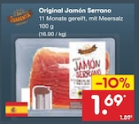 Original Jamón Serrano Angebot in Hartenstein Original Jamón Serrano im aktuellen Prospekt bei Netto Marken-Discount in Hartenstein