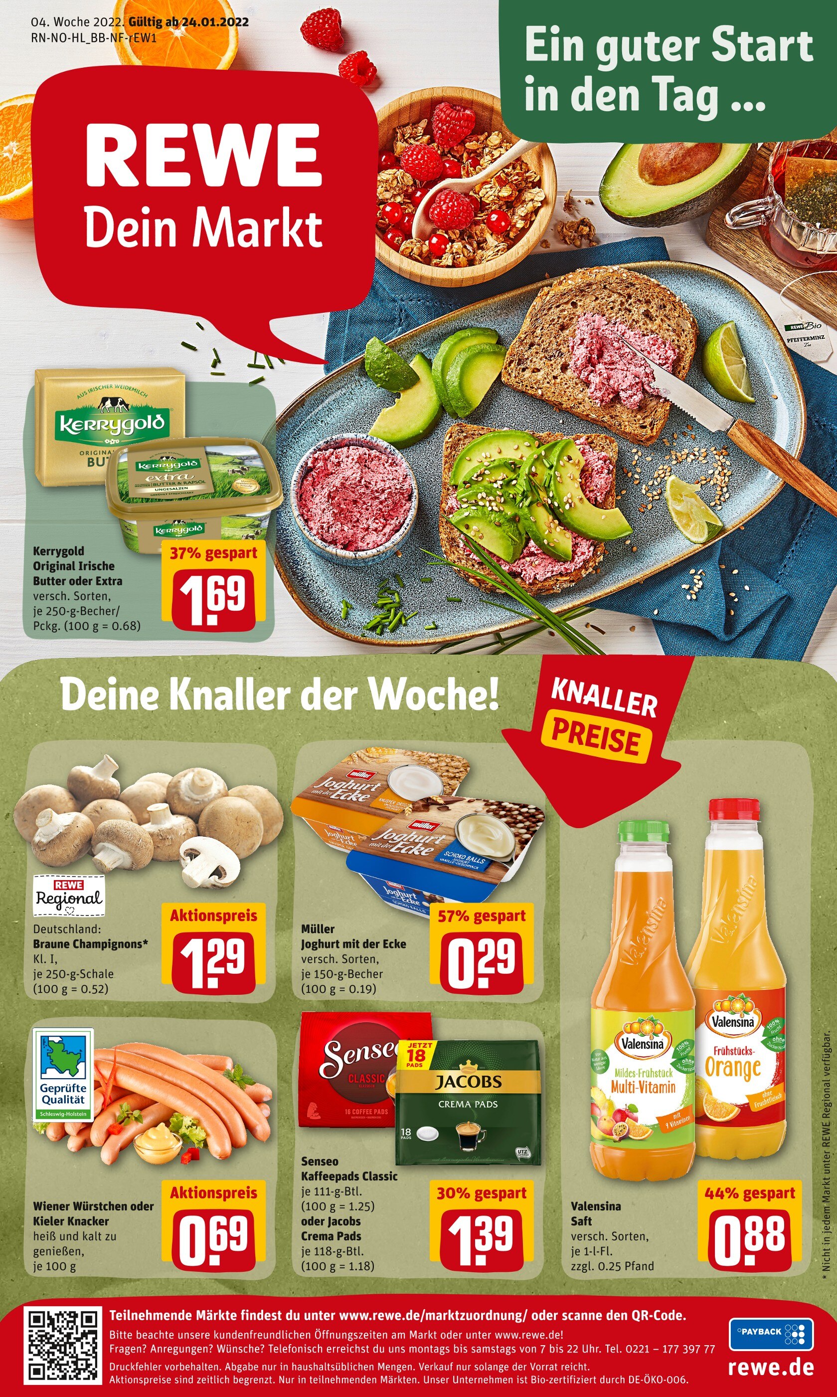 REWE Prospekt für Lübeck mit 25 Seiten REWE Prospekt für Lübeck: "Top Angebote", 25 Seiten, 24.01.2022 - 29.01.2022