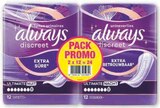 Serviettes Fuites Urinaires Discreet - ALWAYS DISCREET en promo chez Super U Serviettes Fuites Urinaires Discreet - ALWAYS DISCREET dans le catalogue Super U
