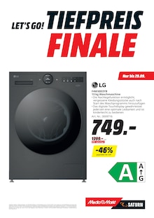 Waschmaschine im MediaMarkt Saturn Prospekt "LET'S GO! TIEFPREISFINALE" mit 15 Seiten (Stade (Hansestadt))