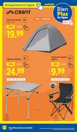 Prix et réduction Tente dans le prospectus Lidl en cours Offre Tente dans le catalogue Lidl du moment à la page 40