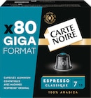 Capsules de café aluminium x80 Espresso Classique N°7 - Carte Noire en promo à 17,49 € chez Netto Capsules de café aluminium x80 Espresso Classique N°7 - Carte Noire dans le catalogue Netto
