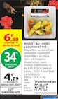 Promo Poulet au curry légumes et riz à 4,29 € dans le catalogue Intermarché Express à Verrières-le-Buisson