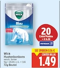 Hustenbonbons Blau mit kühlendem Menthol von Wick für 1,49 € bei E center im Angebot Hustenbonbons Blau mit kühlendem Menthol von Wick im aktuellen E center Prospekt