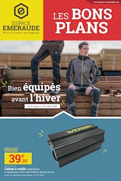 Prospectus Espace Emeraude : «LES BONS PLANS» avec 4 pages, 21/10/2026 - 31/10/2026 Catalogue Espace Emeraude en cours à Pouance et aux alentours : «LES BONS PLANS» avec 4 pages, valable du 21/10/2026 au 31/10/2026