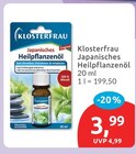 Japanisches Heilpflanzenöl von Klosterfrau für 3,99 € bei budni im Angebot Japanisches Heilpflanzenöl von Klosterfrau im aktuellen budni Prospekt