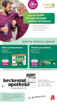 Aktueller mea - meine apotheke Prospekt "Unsere September-Angebote" Seite 1 von 4 Seiten für Heidenheim
