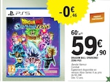 Dragon ball sparking! zero ps5 à 59,90 € dans le catalogue E.Leclerc