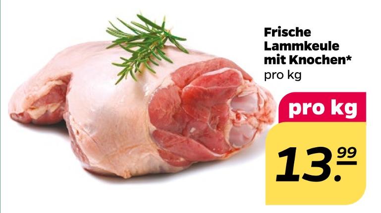 Frische Lammkeule mit Knochen