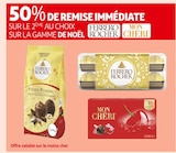 Promo 50% de remise immédiate sur le 2ème au choix sur la gamme de noël Ferrero Rocher / Mon Chéri à  dans le catalogue Auchan Supermarché à Rambouillet