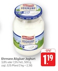 Allgäuer Joghurt Angebote von Ehrmann bei EDEKA Hofheim für 1,19 €