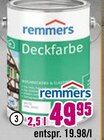 Deckfarbe im Hornbach Prospekt Deckfarbe von remmers im aktuellen Hornbach Prospekt für 49,95 €