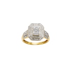 BAGUE OR 750 MILLIÈMES RHODIÉ ET DIAMANTS 0,26 CARAT* à Auchan Hypermarché dans Ablon-sur-Seine