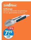 Grillzange im Angebot bei V-Markt in Memmingen Grillzange Angebote von GrillFürst bei V-Markt Memmingen für 7,99 €