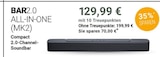 BAR 2.0 ALL-IN-ONE (MK2) im Angebot bei GLOBUS in Erftstadt BAR 2.0 ALL-IN-ONE (MK2) Angebote bei GLOBUS Erftstadt für 129,99 €