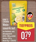 Weinsauerkraut von KING'S CROWN für 0,79 € bei ALDI Nord im Angebot Weinsauerkraut von KING'S CROWN im aktuellen ALDI Nord Prospekt