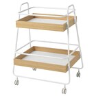 IKEA - Rolltisch mit Aufbewahrung Bambus/weiß Angebot im Prospekt Rolltisch mit Aufbewahrung Bambus/weiß bei IKEA im Prospekt "" für 49,99 €