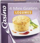 Mini Gratins de Légumes Surgelés - CASINO dans le catalogue Géant Casino