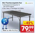 Mini Tischtennisplatte Fexi Angebote von Juskys bei Netto Marken-Discount Altenburg für 79,99 €