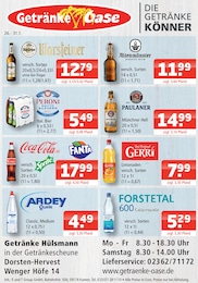Getränke Oase Prospekt für Dorsten mit 1 Seite Getränke Oase Prospekt für Dorsten: "Aktuelle Angebote", 1 Seite, 26.01.2026 - 31.01.2026
