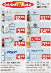 Getränke Oase Getränkemärkte Prospekt der aktuellen Woche mit 1 Seite, gültig von 26.01.2026 bis 31.01.2026, in Marl und Umgebung Aktueller Getränke Oase Getränkemärkte Prospekt in Marl und Umgebung, "Aktuelle Angebote" mit 1 Seite, 26.01.2026 - 31.01.2026