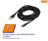 Daten- und Ladekabel USB-A zu USB-C im Angebot bei Action in Lingen Daten- und Ladekabel USB-A zu USB-C Angebote von Sologic bei Action Lingen für 1,99 €
