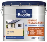 Peinture façade extérieure technologie pliolite mat 10 L ton pierre - Ripolin en promo chez Brico Dépôt Stains à 89,90 €