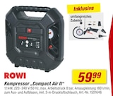 Kompressor "Compact Air II" von ROWI für 59,99 € bei toom Baumarkt im Angebot Kompressor "Compact Air II" von ROWI im aktuellen toom Baumarkt Prospekt