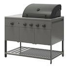 Gasgrill mit Seitenbrenner für draußen/dunkelgrau Angebote von BÅTSKÄR bei IKEA Bergheim für 999,00 €