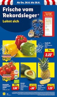 Gemüse im aktuellen Lidl Prospekt (Nürnberg) Gemüse im Lidl Prospekt "LIDL LOHNT SICH" mit 64 Seiten (Nürnberg)
