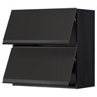 Wandschrank horiz. m 2 Türen schwarz/Upplöv matt anthrazit 80x80 cm Angebote von METOD bei IKEA Cottbus für 294,00 €