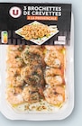 Brochettes de queues de crevettes cuites - U - Super U à Orléans Brochettes de queues de crevettes cuites - U en promo chez Super U Orléans à 3,60 €