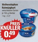 Rahmjoghurt von Weihenstephan im aktuellen V-Markt Prospekt für 0,49 €