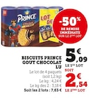 BISCUITS PRINCE GOUT CHOCOLAT - LU dans le catalogue Hyper U