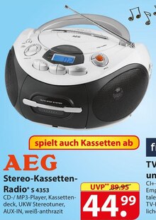 Stereo-Kassetten-Radio S 4353 bei famila Nordost in Buxtehude Stereo-Kassetten-Radio S 4353 im Angebot bei famila Nordost Buxtehude für 44,99 €