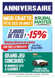 Prospectus Rural Master à Saint-Jean-en-Royans, "ANNIVERSAIRE", 16 pages, 27/04/2026 - 16/05/2026